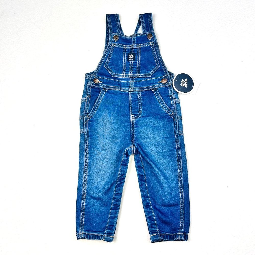 Baby B'gosh Knit Denim Overalls - 12M - NWT